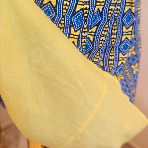 Nine West Blue and Yellow Geometric Patterned Women's Dress, Pre-Loved, Size 8P - Picture 12 of 12